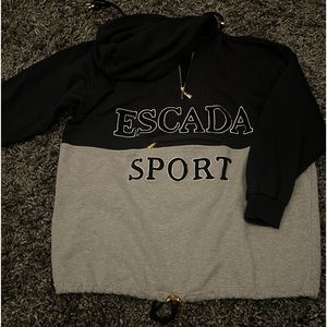 VINTAGE Escada Sport quarterzip hoodie OVERSIZED